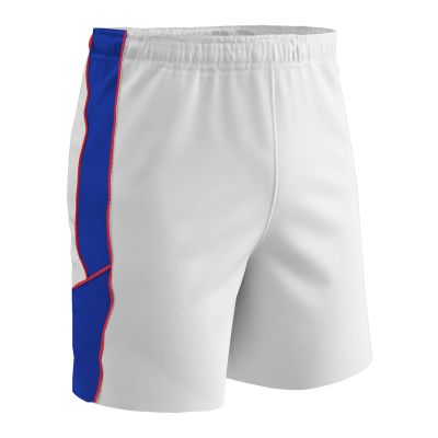 CHAMPRO Lightweight Soccer Shorts, Adult Unisex, SS10AWRYSCS, White/Royal/Scarlet, Small
