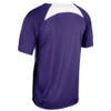 CHAMPRO Clean Up Youth Baseball/Softball Jersey, 2-Button, M, Purple/White view 3