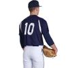 CHAMPRO Clean Up Youth Baseball/Softball Jersey, 2-Button, M, Purple/White view 4