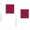 AZ FLAG Qatar Hand Flag - 45 x 30 cm with Wooden Pole - 10-Pack view 1