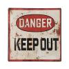 DANGER KEEP OUT Retro Vintage Metal Sign, No Entry, 20 x 25 cm view 1
