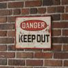DANGER KEEP OUT Retro Vintage Metal Sign, No Entry, 20 x 25 cm view 2