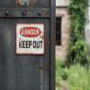 DANGER KEEP OUT Retro Vintage Metal Sign, No Entry, 20 x 25 cm view 3