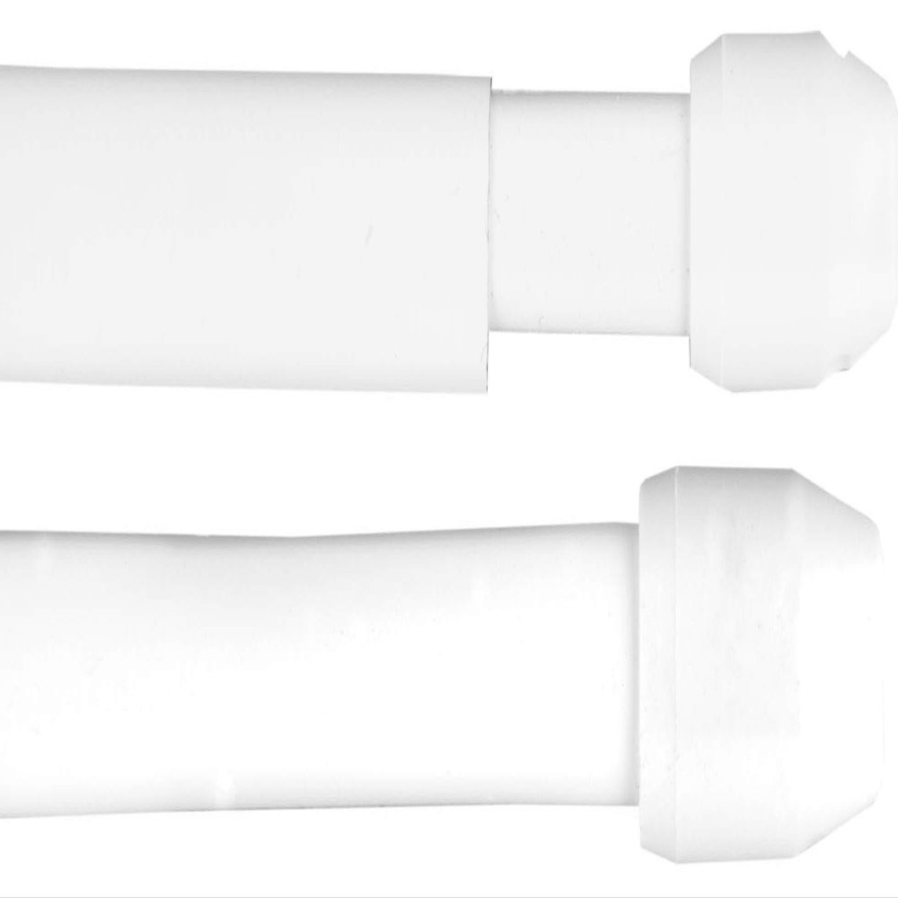 Adjustable Café Curtain Rods, 2-Piece Set, 16-24 in, with Screw Hooks