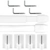 Adjustable Café Curtain Rods, 2-Piece Set, 16-24 in, with Screw Hooks view 4
