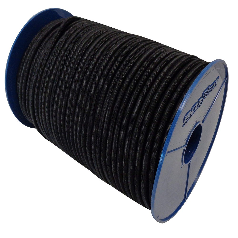 8 mm Black Bungee Cord, 30 m – for Tarps, Truck Covers, Nets, Tents and Covers