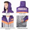 Ultra Game NBA Men's NBA Hoodie with Contrast Back Panel and Full-Zip Closure view 4