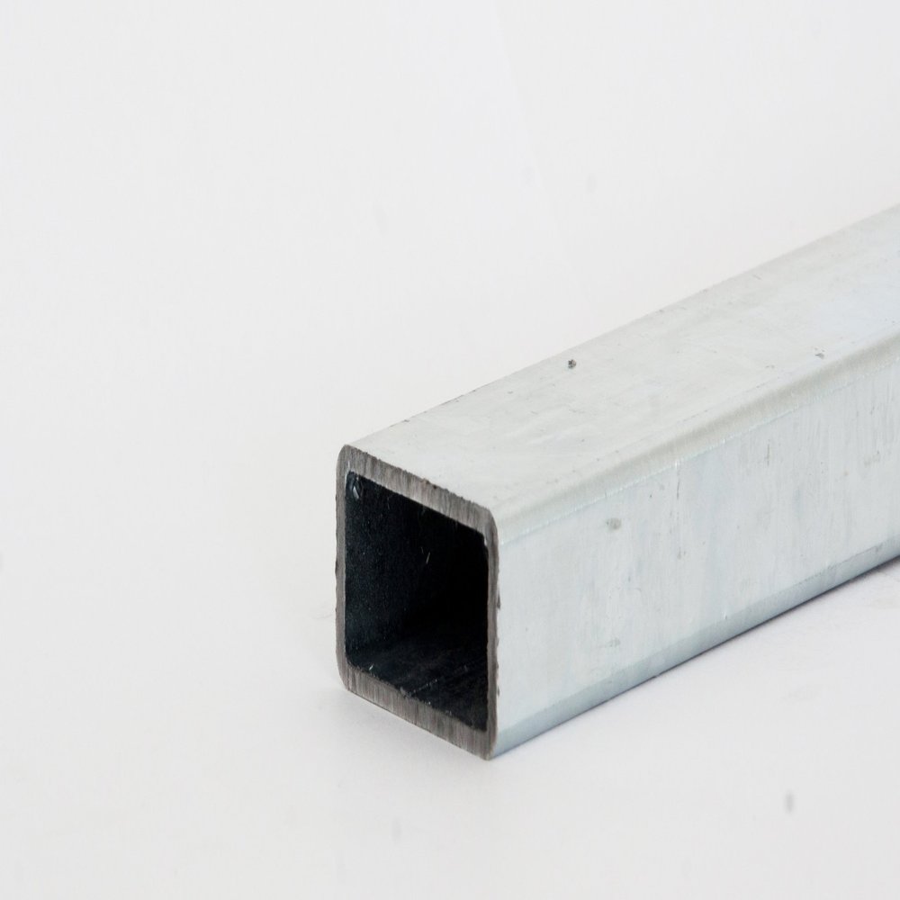Galvanized Rectangular Steel Tube, 500 mm Long, 50 x 25 x 2 mm