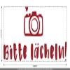 CLICKANDPRINT “Please Smile!” Wall Decal, 160 x 70.9 cm, Dark Red view 3