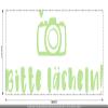 CLICKANDPRINT “Please Smile!” Wall Decal, 190 x 84.2 cm, Spring Green view 3