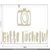 CLICKANDPRINT “Bitte lächeln!” Wall Decal, 190 x 84.2 cm, Beige view 3