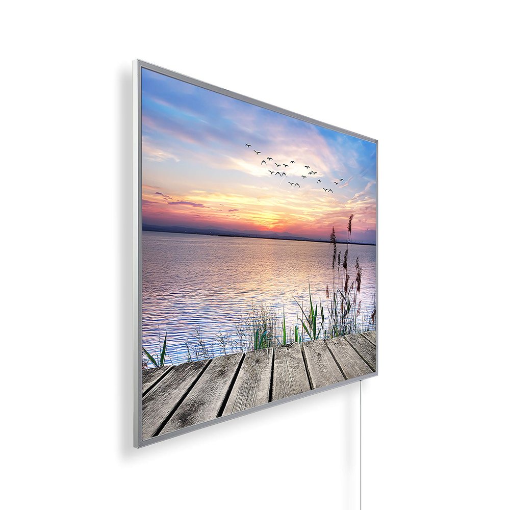 IH Engineering BV Picture Infrared Heater 450 W – White Frame – 5–12 m²