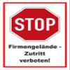 Melis-Folienwerkstatt STOP Sign – Company Premises, 60 x 40 cm, 3 mm Foam Board view 1