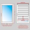 Deco4Me Double Roller Blind, No Drilling, 155 x 160 cm, White view 4