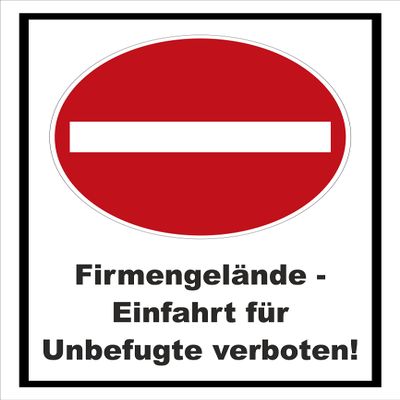 Melis-Folienwerkstatt Sticker - No Entry - Company Premises - Entry Forbidden for Unauthorized Persons, 15 x 10 cm, S00358-005-A - Available in 20 Variants