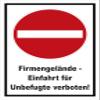Melis-Folienwerkstatt Sticker - No Entry - Company Premises - Entry Forbidden for Unauthorized Persons, 15 x 10 cm, S00358-005-A - Available in 20 Variants view 1
