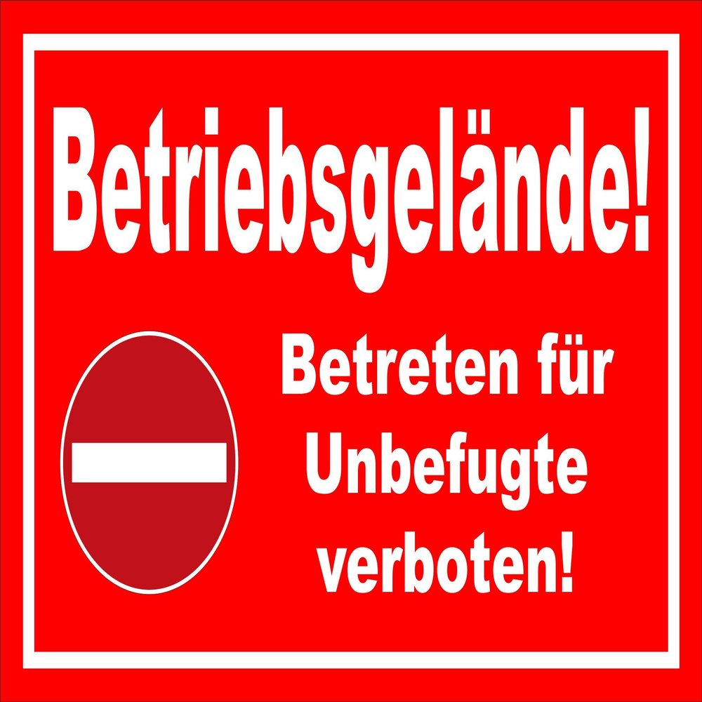 Sign – No Entry – Company Premises – No Unauthorized Access, 60 × 40 cm | 3 mm Rigid PVC Foam Board, S00358-011-D | 20 Variants