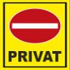 Melis-Folienwerkstatt No Entry – Private Sign, 45 × 30 cm, 3 mm Rigid PVC Foam Board, S00358-006-C view 1