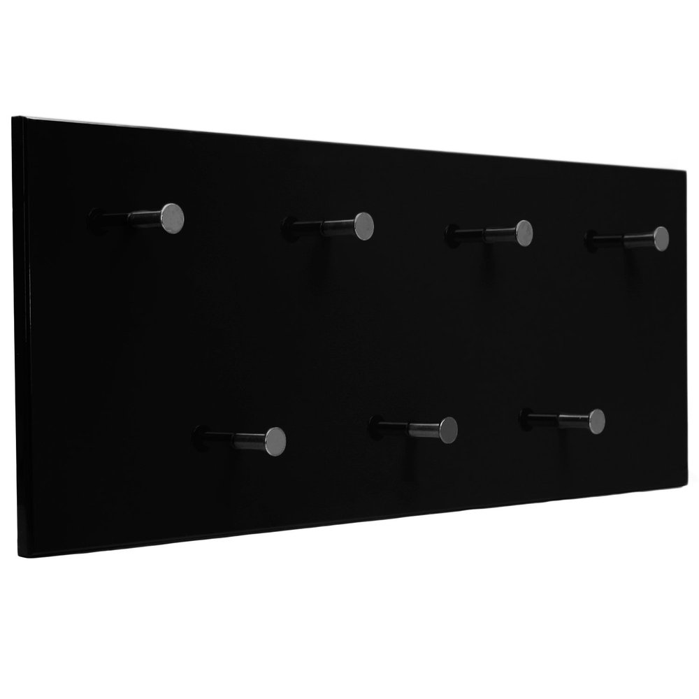 My-goodbuy24 Glossy Black Wall-Mounted Coat Rack with 7 Hooks