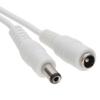 kenable DC Extension Cable 5.5 x 2.1 mm Male Plug to Female Socket, 3 m, White view 1