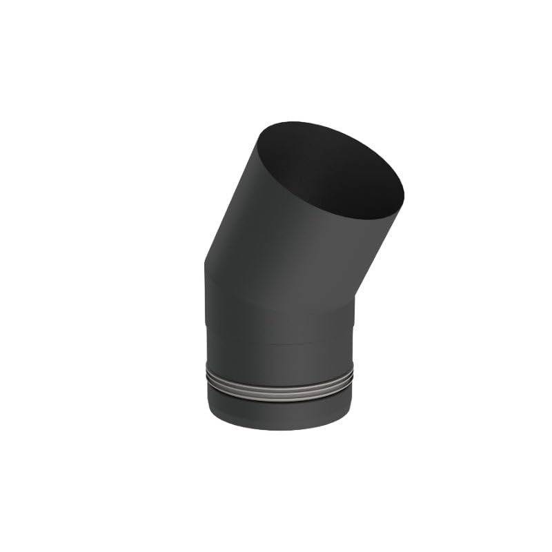 Jeremias | Stove Pipe | Rigid 30° Elbow | 80 mm | Black
