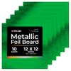 Hygloss Metallic Foil Board Sheet, Green view 1