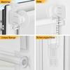 BelleMax Double Roller Blind, Clamp-Fix or Drilled, White, W 65 x H 230 cm view 4
