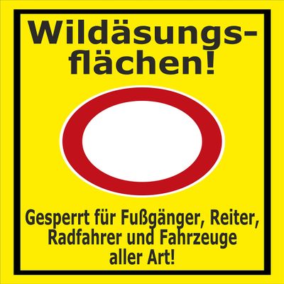 Melis-Folienwerkstatt Sign, Wildlife Feeding Areas—Closed, 60 x 40 cm, 3 mm Rigid Foam