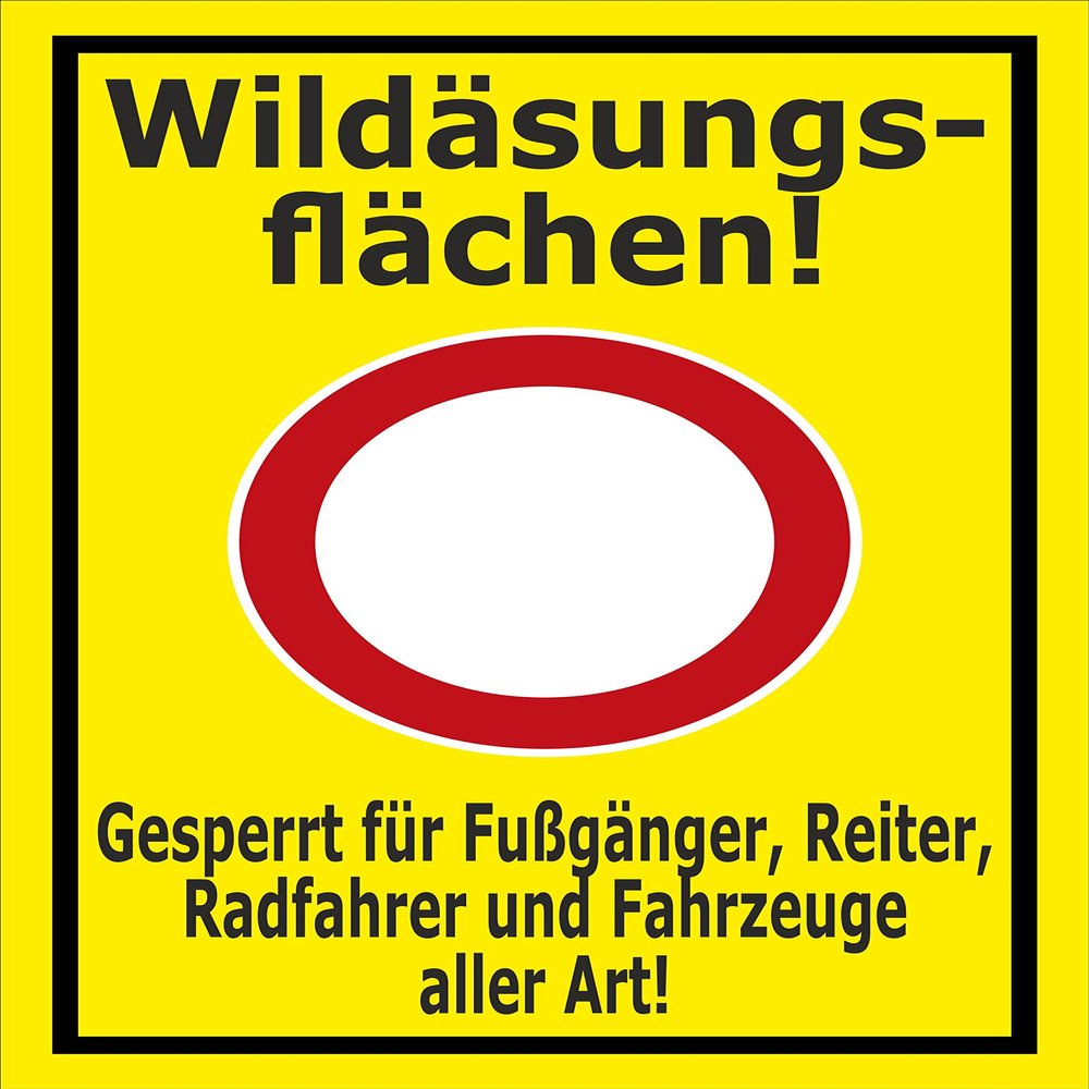 Melis-Folienwerkstatt Sign, Wildlife Feeding Areas—Closed, 60 x 40 cm, 3 mm Rigid Foam