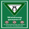 Melis-Folienwerkstatt Nature Reserve Sign – Forest Path Closed, 15 x 10 cm, 3 mm Aluminum Composite view 1
