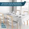 Smooth Solid-Color Oilcloth Tablecloth, Round/Oval, Size & Color Selectable, Round 130 cm, White Gloss view 2