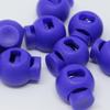 BIG-SAM 10 Cord Locks, 1-Hole, Round, 16 mm, Blue-Purple view 1