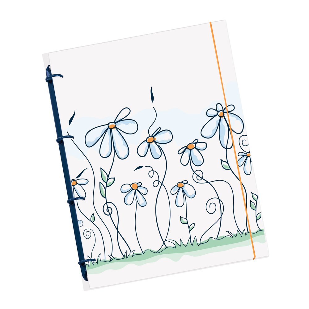 flexiNotes A5 Notebook, Chamomile, Blank, 75 Sheets - Ring S