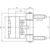 BAKA 2D/20 Door Hinge with Pin Security, 9.9 x 40 mm Pin, Galvanized Steel view 2