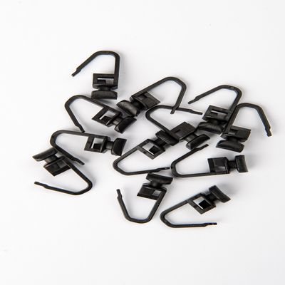 Rollmayer Curtain Track Gliders, 100-Piece, Black Pleat Hooks