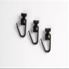 Rollmayer Curtain Track Gliders, 100-Piece, Black Pleat Hooks view 2