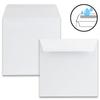 200 Square Envelopes - White - 16.5 x 16.5 cm - 120 gsm - Wet-Gummed Straight Flap view 2