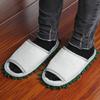 ofoot Open-Toe Microfiber Mop Slippers with Towel, 27.4 cm (Size 43–46), Gray/Green, One Size view 2