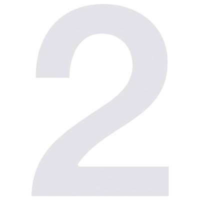 House Number 2, Modern White Stainless Steel
