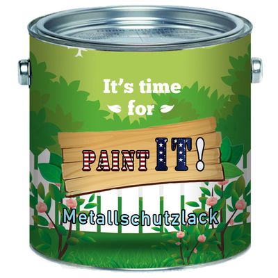 Paint IT! Metal Protection Paint, Durable Metal Coating in 16 Colors (2.5 L, Moss Green, RAL 6005)