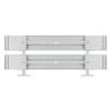 TMS PRO SHOP Complete Steel Guardrail Set, 2-Rail, 2.13 m, Surface-Mount, B-Profile, Item No. 40990 view 3