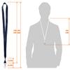 Karteo Navy Blue Lanyard [1 Piece], 16 mm, Unprinted, with Metal Carabiner view 2