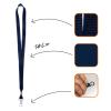 Karteo Navy Blue Lanyard [1 Piece], 16 mm, Unprinted, with Metal Carabiner view 3