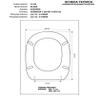 Elena Champagne Toilet Seat with Soft-Close Mechanism, Cromo-Azzurra view 2
