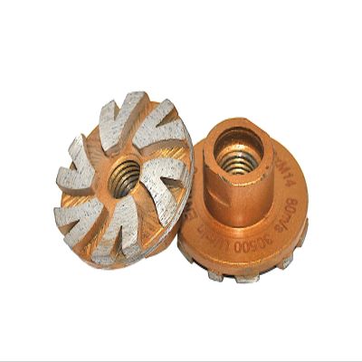 M14 Gold Diamond Grinding Cup Wheel, 50 mm Diameter, for Angle Grinders