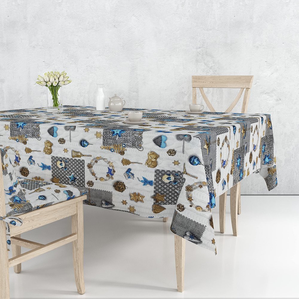 Christmas Tablecloth Nevada for 12 People, MAXI, Tiffany