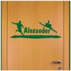 Samunshi Football Player with Name Wall Decal 40 x 14 cm, Lavender view 2