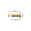INTERDECO 20 mm Single-Track Curtain Rod, Brass Look, 100 cm view 2