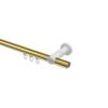 INTERDECO 20 mm Single-Track Curtain Rod, Brass Look, 100 cm view 3
