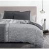 Home Linge Passion Newspaper Duvet Cover Set, Microfiber, Light Gray, Anthracite and White, 220 x 240 cm, 3-Piece view 1